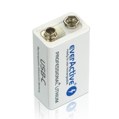 Akumulator everActive 6F22/9V Li-ion 550 mAh z USB TYP C