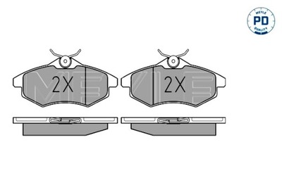 MEYLE КОЛОДКИ ТОРМОЗНЫЕ ПЕРЕД CITROEN C2 C2 ENTERPRISE C3 I 1.1-1.4D