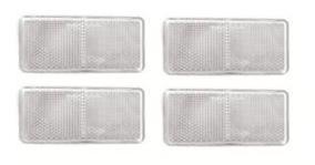 Отражатель фонари отражающий белый 90x40 4 штуки фото №1