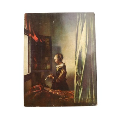 Dziewczyna czytająca list REPRODUKCJA na desce JAN VERMEER VAN DELFT