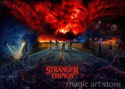 plakaty Klasyczny telewizor Stranger Things sezon