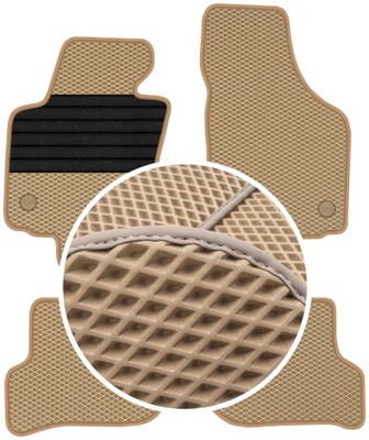 SEAT LEON II 2008-2012 ALFOMBRILLAS GOMA PARA COCHE EVA  