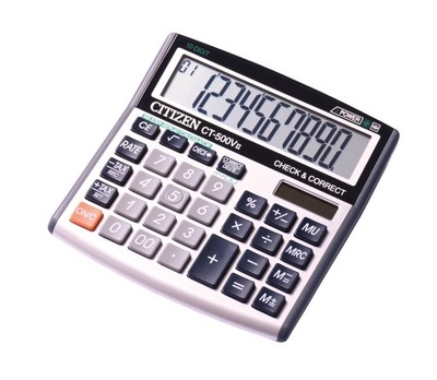 Citizen Kalkulator CT500VII, szara, biurkowy, 10 miejsc