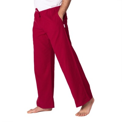 PANASIAM spodnie hippi unisex, 100% bawełna, bordowy, XL