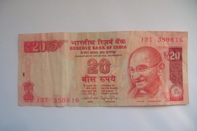 Banknot India 20 Rupii