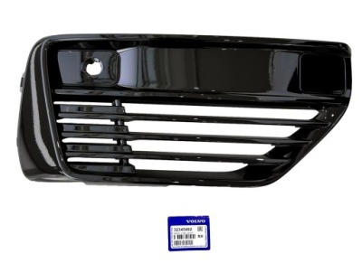 Volvo xc90 2 plug-in правая решётка бампер перед чёрный блеск r-design оригинальный номер фото №1