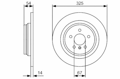 BOSCH DISKAI STABDŽIŲ 2SZT. GAL. MERCEDES GLE C292 GLE W166 M W166 