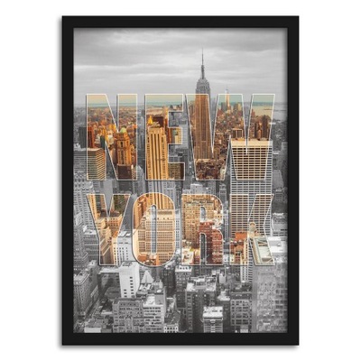 PLAKAT A4 Z RAMKĄ NEW YORK CITY MIASTO Z2