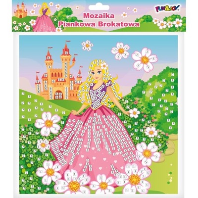 Mozaika penová trblietavá Princezná Fun&Joy