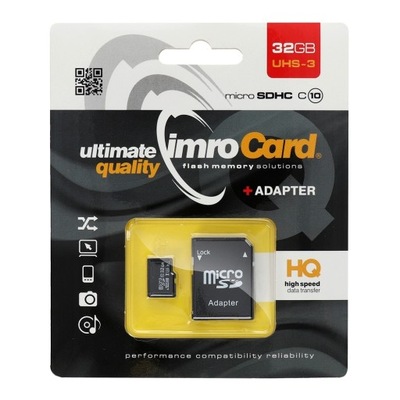 Karta Imro MicroSDHC 32 GB Class 10 UHS-I/U3 (MicroSD10/32G UHS-