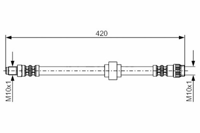 BOSCH ПАТРУБОК ГАЛЬМІВНИЙ ЕЛАСТИЧНИЙ ПЕРЕД L/P RENAULT MEGANE I MEGANE