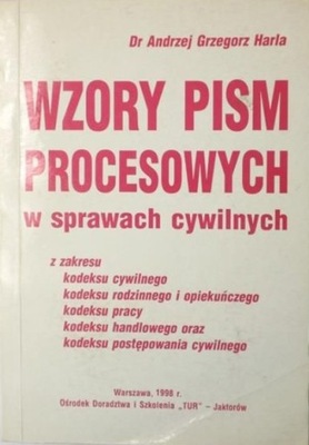 Wzory pism procesowych w sprawach cywilnych