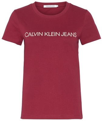 Calvin Klein Jeans T-Shirt Institutional Logo J20J207940 Bordowy / XS