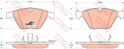 КОЛОДКИ ГАЛЬМІВНІ ПЕРЕД TRW GDB1498