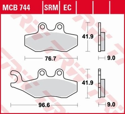 КОЛОДКИ ТОРМОЗНЫЕ KH353 ORGANIC APRILIA SPORTCITY 50 / 125 05-13, PEUGEOT CI