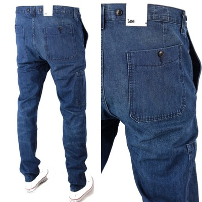 LEE 101 CHINO WORK CARGO SLIM JEANSY _ W30 L32