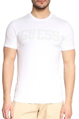 GUESS T-Shirt męski ERMAK M3RI05 J1314 biały r. L
