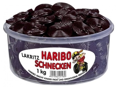 Haribo Lukrecjowe Ślimaczki 1 kg z Niemiec