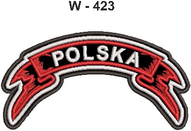 Polska napis, naszywka patriotyczna 