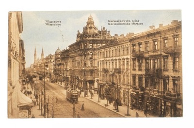 WARSZAWA - UL. MARSZAŁKOWSKA, TRAMWAJ 1917