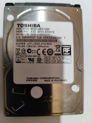 Dysk twardy Toshiba MQ01ABD100V 1TB SATA 2,5"