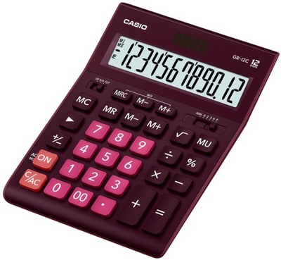 Kalkulator biurowy Casio GR-12C-WR Fioletowy 12-pozycji