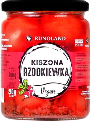 KISZONA RZODKIEWKA CZERWONA 480g/540ml Runoland "Produkt Premium" Polski