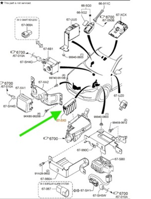 Модуль bcm оригинальный номер mazda 3 bn bays675x0 фото №1