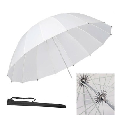 PRO PARASOL STUDYJNY ROZPRASZAJĄCY BIAŁY 180CM 185CM WŁÓKNO SZKLANE