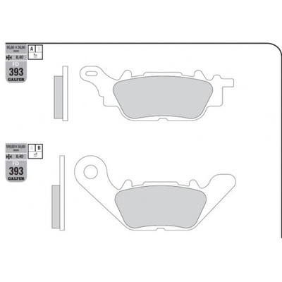 GALFER КОЛОДКИ ТОРМОЗНЫЕ KH464 FD393G1651