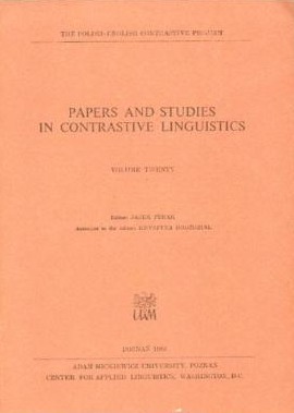 Papers and Studies in contrastive linguistics