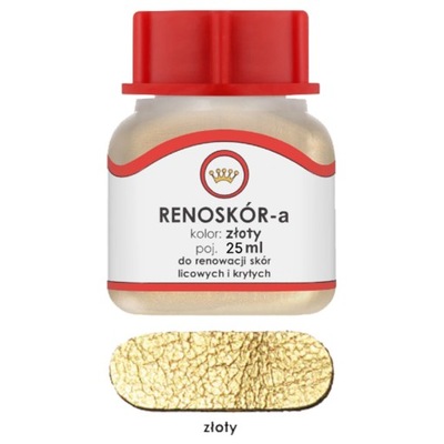 RENOSKÓR FARBA LAKIER DO SKÓRY ZŁOTY 25 ml