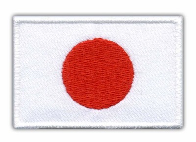 Naszywka Japonia - Flaga Japonii, japońska 5,1 cm