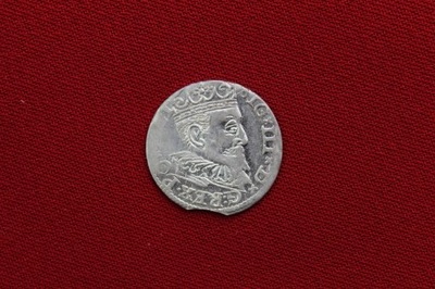 Polska srebro Trojak 1596 Ryga Zygmunt III Waza