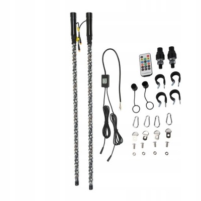 2 SZT. ŚWIATŁA BICZOWE LED O DŁUGOŚCI 3 STÓP Z MASZTEM FLAGOWYM KOLOR EH