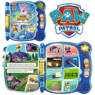 INTERAKTYWNA ZABAWAKA KSIĄŻECZKA PSI PATROL QUIZ DZWIĘKI WYMOWA SŁOWA