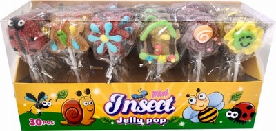 Insect JellyPop Lizaki Żelki Owady Kwiatki 30szt