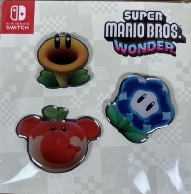 Nintendo SUPER MARIO BROS WONDER Przypinki gamingowe 3 sztuki
