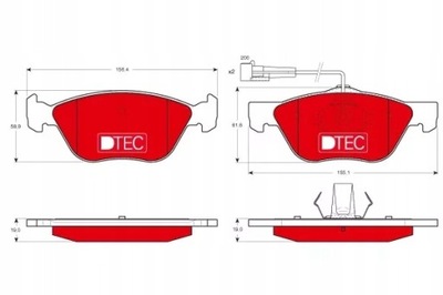 KLOCEK DE FRENADO KPL. CERAMICZNY PARTE DELANTERA ALFA ROMEO  