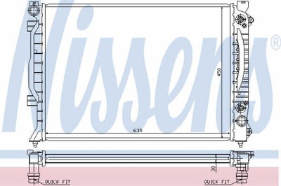 РАДИАТОР ВОДЫ NISSENS 60423A