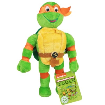 MASKOTKA MICHAELANGELO WOJOWNICZE ŻÓŁWIE NINJA 21CM PLUSZAK ŻÓŁW NINJA