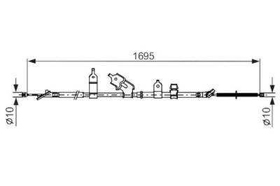 BOSCH CABLE DE FRENADO DE MANO PARTE TRASERA P SUBARU TREZIA TOYOTA VERSO S 1.3  