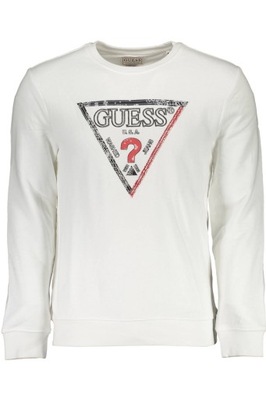 GUESS Bluza męska sportowa biała