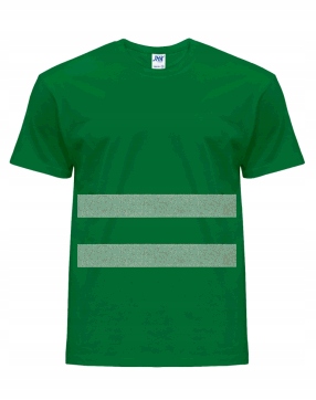 KOSZULKA T-SHIRT ZIELONA PASY ODBLASKOWE JHK