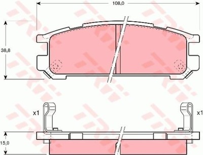 КОЛОДКИ ТОРМОЗНЫЕ ЗАД SUBARU LEGACY