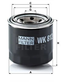 ФИЛЬТР ТОПЛИВА MANN WK812 WK812 MANN