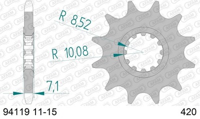 AFAM ЗУБЧАТКА ПЕРЕД 420 11 ЗУБІВ PEUGEOT NK 50 NAKED