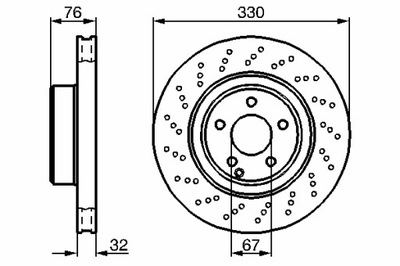 BOSCH ДИСКИ ТОРМОЗНЫЕ ТОРМОЗНЫЕ 2 ШТУКИ. ПЕРЕД MERCEDES C W203 S C215 S W220