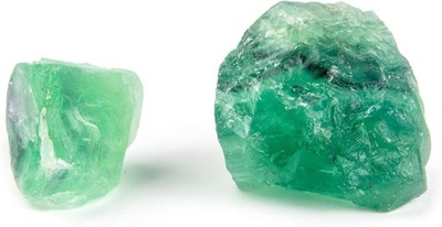 Szorstkie kamienie z zielonego fluorytu, 4 duże naturalne surowe kamienie