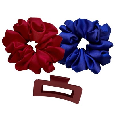 ZESTAW PREZENTOWY BOX GUMKA SCRUNCHIE MEDIUM 2SZT + KLAMRA DO WŁOSÓW GRATIS